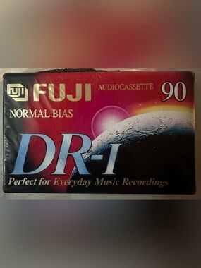 FUJI DR-I 90 Normal Bias Audio Cassette - Red/Black